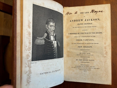1817 Life of Andrew Jackson by John Reid, Leather w/ 4 Folding Battlefield MAPS-image