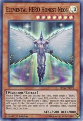 Yugioh! LP Elemental HERO Honest Neos - LED6-EN019 - Super Rare - 1st Edition Li-image