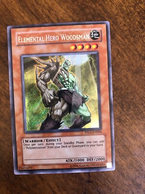 NM Yu Gi Oh Elemental Hero Woodsman - PP02-EN004 - Secret Rare-image