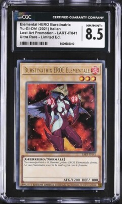 Elemental HERO Burstinatrix Yugioh Italian LART-IT041 Ultra Rare Limited CGC 8.5-image