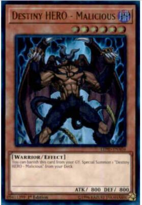 Yu-Gi-Oh! Destiny HERO - Malicious - LEHD-ENA04 - 1st Edition Common Mint/NM X1-image
