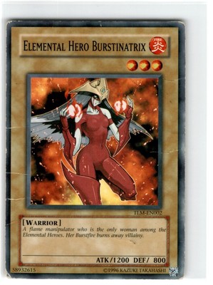 Yu-Gi-Oh! Elemental Hero Burstinatrix Common TLM-EN002 Heavily Played Unlimited-image