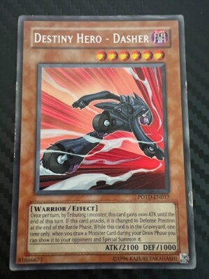 Yugioh Destiny Hero - Dasher POTD-EN017 Rare Unlimited DMG-image