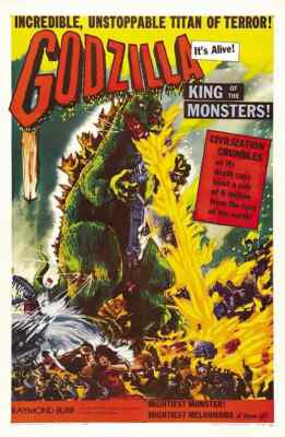 Godzilla - Classic Movie Poster, Print king of the monsters horror-image