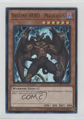 Destiny HERO - Malicious (Semi-limited) 1st Ed. YuGiOh Legendary Decks 0y59-image