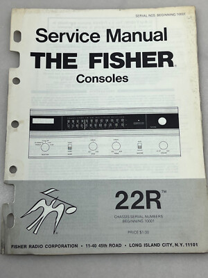 Fisher Model 22R Original Service Manual Free Shipping-image