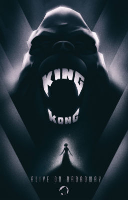 KING KONG Alive on Broadway by Olly Moss NYCC Comic Con Window Card Godzilla-image