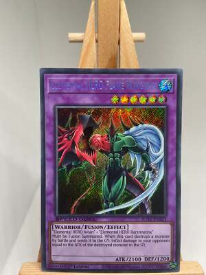 Elemental HERO Flame Wingman - Secret Rare 1st Edition SGX1-ENA21 - NM - YuGiOh-image
