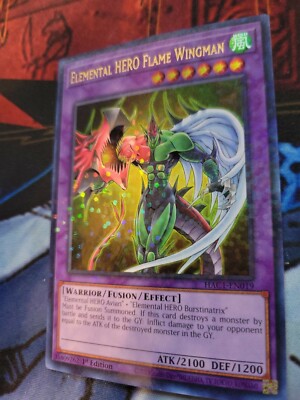 Yugioh Elemental HERO Flame Wingman (HAC1-EN019) 1st Edition Duel Terminal-image