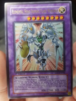 Yugioh Elemental Hero Shining Flare Wingman EEN-EN036 Rare 1st edition -image