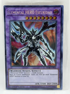 Elemental HERO Escuridao BLAR-EN056 1st Edition Secret Rare NM Yugioh-image