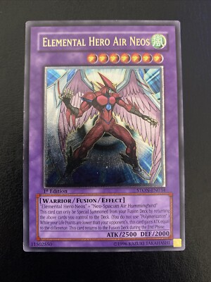 Yugioh Elemental Hero Air Neos STON-EN034 1st Edition Ultimate Rare NM-image