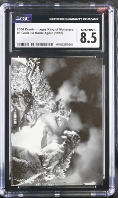 2006 Comic Images GODZILLA King of Monsters card #3 Raids Again CGC 8.5 NM/MINT+-image