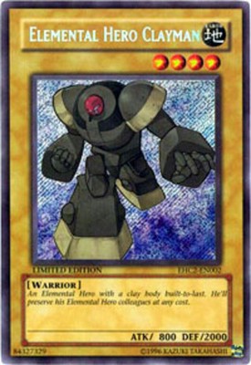Yugioh! Elemental Hero Clayman - EHC2-EN002 - Secret Rare - Limited Edition Near-image