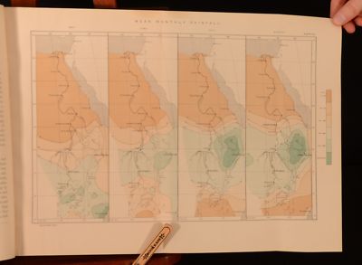 1906 Physiography of the River Nile and Its Basin Lyons Very Scarce Folding Maps-image