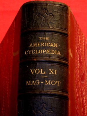 1875 ~ AMERICAN CYCLOPEDIA ~VOL.XI MAG - MOT/ ILLU, FOLD OUT, COLOR - MEXICO MAP-image