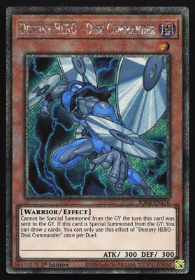Destiny HERO - Disk Commander - RA03-EN176 - Platinum Secret Rare - Yugioh-image