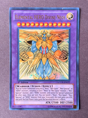 Yu-Gi-Oh Elemental HERO Divine Neos, LCGX-EN077, 1st Edition, Ultra Rare, NM-image
