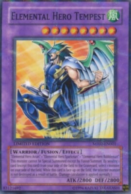 Yugioh! LP Elemental Hero Tempest - MF02-EN001 - Parallel Rare - Limited Edition-image