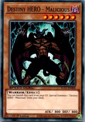 Destiny HERO - Malicious RA03-EN001 Quarter Century Bonanza 1st Edition-image