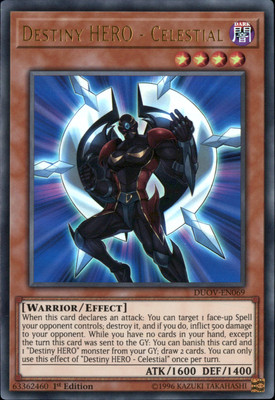 1st ed Destiny HERO - Celestial ultra rare DUOV-EN069 Yugioh-image