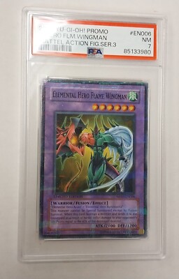 1st Graded! Elemental Hero Flame Wingman MF03-EN006 Mattel Action! At  Psa 7!-image