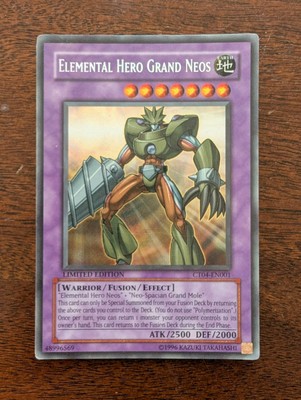 CT04-EN001 Elemental Hero Grand Neos Secret Rare Limited Edition MP Yugioh Card-image
