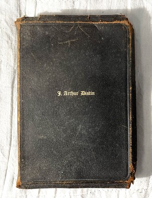 Holy Bible Self Pronouncing Bagster Leather 1901  Maps Gold Trim Pages-image