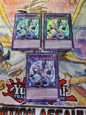 Yugioh - Elemental HERO Brave Neos SAST-EN035 NM Unlimited/1st ed Super Rare x3-image
