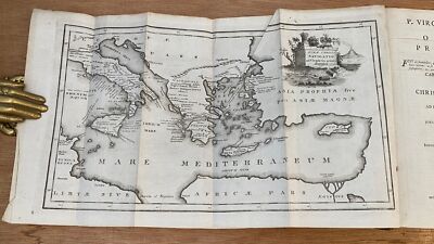 P. VIRGILII MARONIS OPERA Extensive Notes & Folding Map 1805 Charles de La Rue-image
