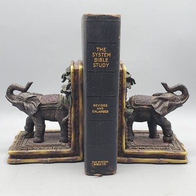 The System Bible Study Revised Enlarged Edition 1947 Maps Photos Leather VTG-image