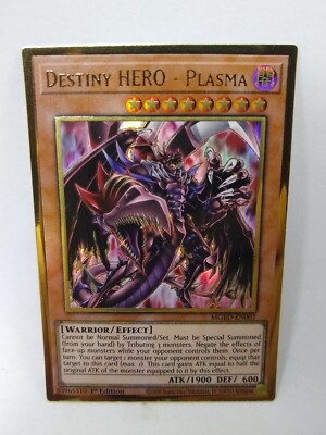 YU-GI-OH! Destiny Hero-Plasma. MGED-EN007. 1st Edition Premium Gold Rare Card-image