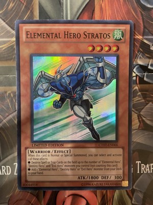 Yugioh Elemental HERO Stratos CT07-EN006 2010 Collectors Tins Limited Edition LP-image