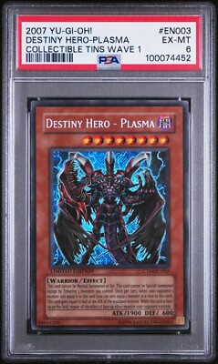 2007 YU-GI-OH! COLLECTIBLE TINS WAVE 1 EN003 DESTINY HERO-PLASMA PSA 6-image