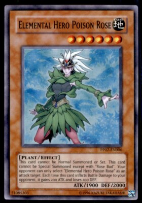 Yu-Gi-Oh! Elemental Hero Poison Rose #PP02-EN006 Light Play-image