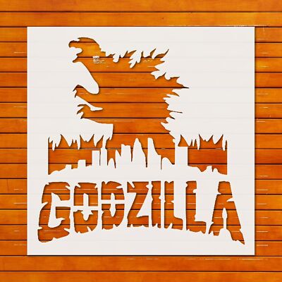 Godzilla Majestic Tribal Stencil Template Reusable for Wall Art, DIY Crafts, Fab-image