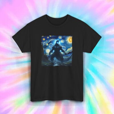 Godzilla Starry Night T-Shirt | Unique Monster Art Graphic Tee | S-5XL-image
