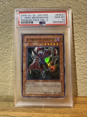 2008 YU-GI-OH! E-HERO NECROSHADE  KOREAN PREMIUM PACK VOL. 2 #KR027 PSA 10-image