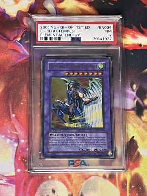 Yu-Gi-Oh! Elemental Hero Tempest - EEN-EN034 - Ultra Rare - 1st Edition - PSA 7-image