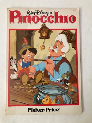 FISHER-PRICE Vintage Walt Disney's Pinocchio Children's Book #3114T (no audio)-image