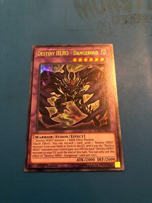 YUGIOH Ultra Rare Destiny Hero - Dangerous BLHR-EN063 1st Edition-image