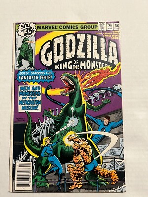 GODZILLA KING OF THE MONSTERS #20 FANTASTIC FOUR APP HERB TRIME COVER ART 1979-image