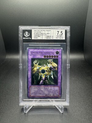 BGS 7.5 Elemental Hero Thunder Giant TLM-EN036 Ultimate Rare 1st Edition (POP 1)-image