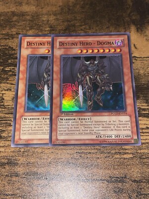 2x DESTINY HERO - DOGMA POTD-EN014 SUPER RARE - 1ST ED + UNLIMITED NM-image
