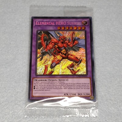 1x Yugioh Elemental HERO Sunrise LDS3 Limited Ed Secret Rare Card Sealed-image