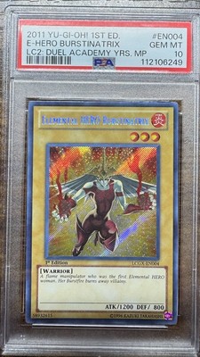 1st Edition Elemental HERO Burstinatrix Legendary LCGX-EN004 PSA 10 POP 9-image