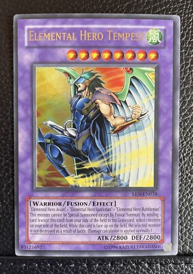 Yugioh Elemental Hero Tempest EEN-EN034 Ultra Rare NM Unlimited Edition-image