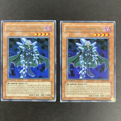 2x Destiny Hero - Diamond Dude - EOJ-EN003 - Rare 2x 1st Edition Light Play-image