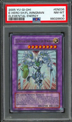 PSA 8 - 2005 YU-GI-OH! ELEMENTAL ENERGY EN036 E-HERO SHINING FLARE WINGMAN-image