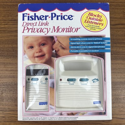 Fisher Price Direct Link Privacy Baby Monitor 1998 Sound N Lights NOS NIB Vtg-image